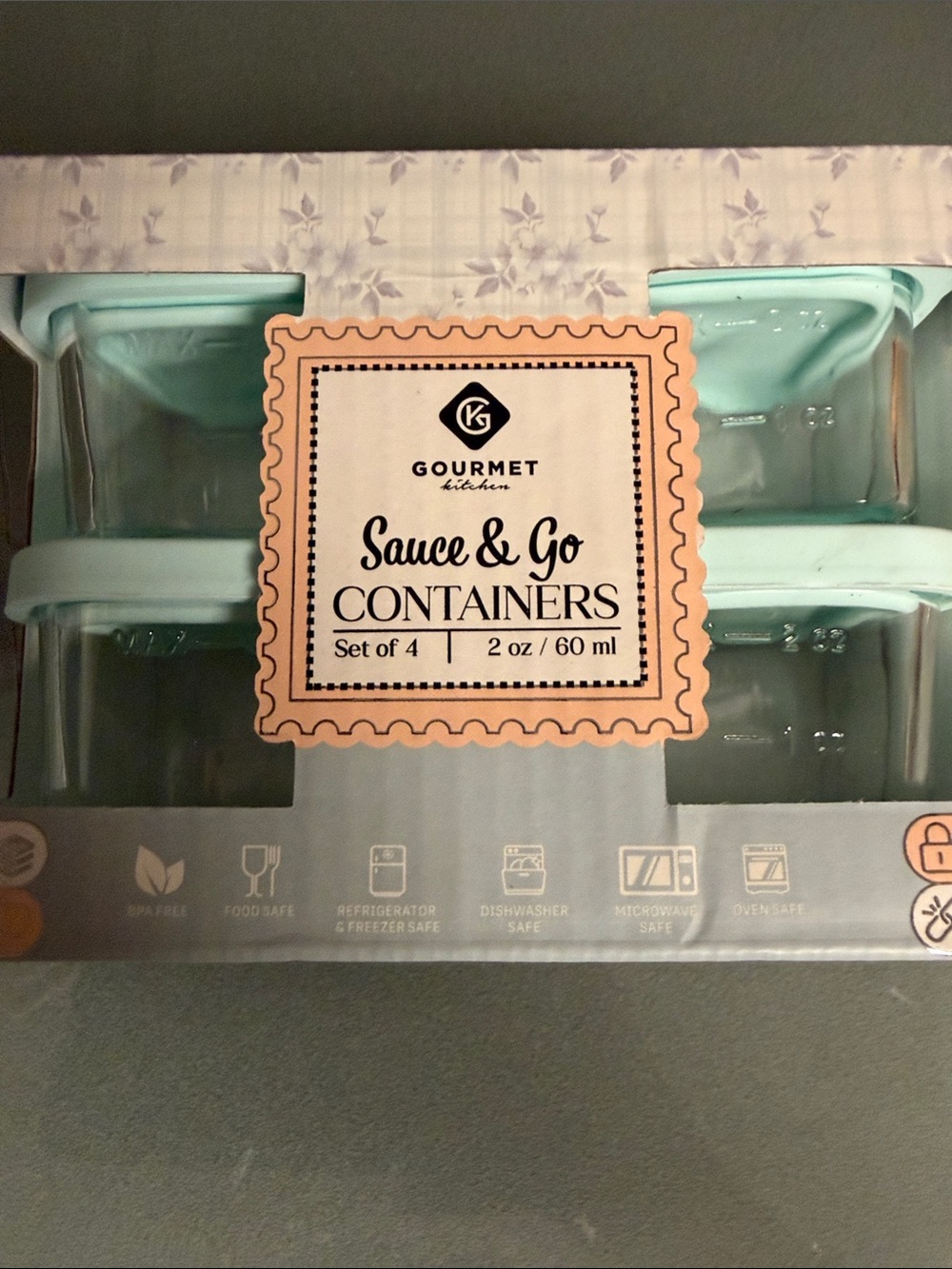 Sauce & Go Containers - Set of 4, Mint